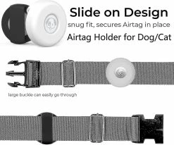 Unbranded Airtag Dog Collar Holder [2 Pack] Silicone Waterproof Protective Air, Pet Anti-lost Locator Case -nourriture pour chien boutique 563606999 max