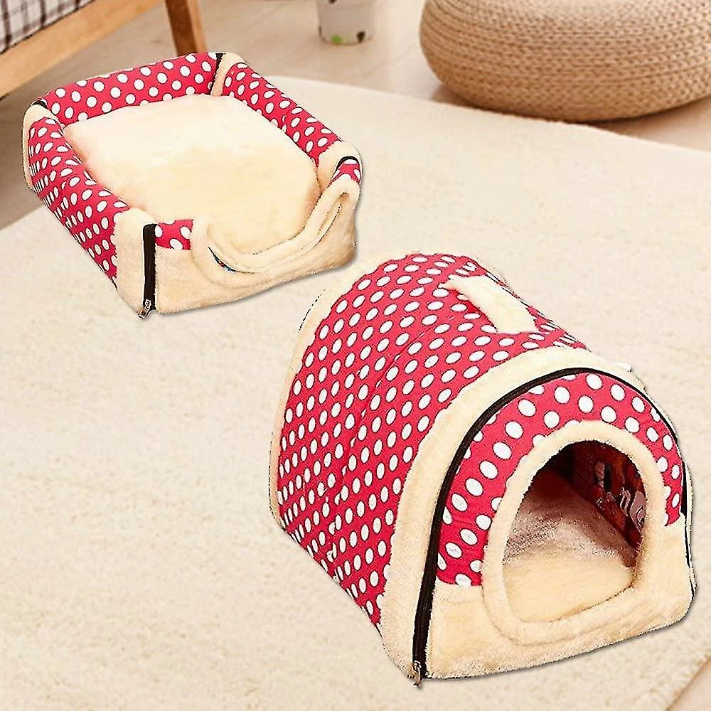 Unbranded Pet Warm House - Maison Portable Confortable 2 En 1 Chat - Puppy Kennels Dog Caves Multifonction Bedm 2 Unbranded Pet Warm House - Maison Portable Confortable 2 En 1 Chat - Puppy Kennels Dog Caves Multifonction Bedm – Image 2