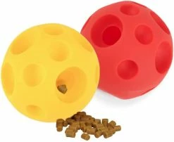 Unbranded Interactive Dog Toy Ball Treats Distributeur Caoutchouc Dog Ball Chew Toy L Jaune -nourriture pour chien boutique 563622990 max