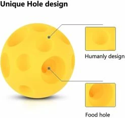 Unbranded Interactive Dog Toy Ball Treats Distributeur Caoutchouc Dog Ball Chew Toy L Jaune -nourriture pour chien boutique 563623040 max