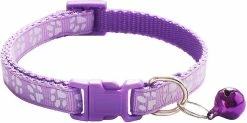 Unbranded 2-pcs Empreinte Et Collier De Chat Réfléchissant Avec Bell Basic Dog Cat Collar -nourriture pour chien boutique 567449575 max