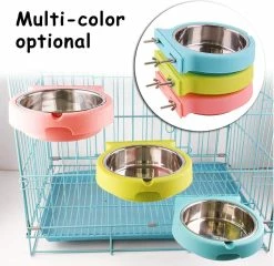 Lifepieces Dog Bowl Removable Stainless Steel Water Food Feeder Bowl Cage Cage Cat Puppy Bird Pet 1pcs -nourriture pour chien boutique 568518525 max