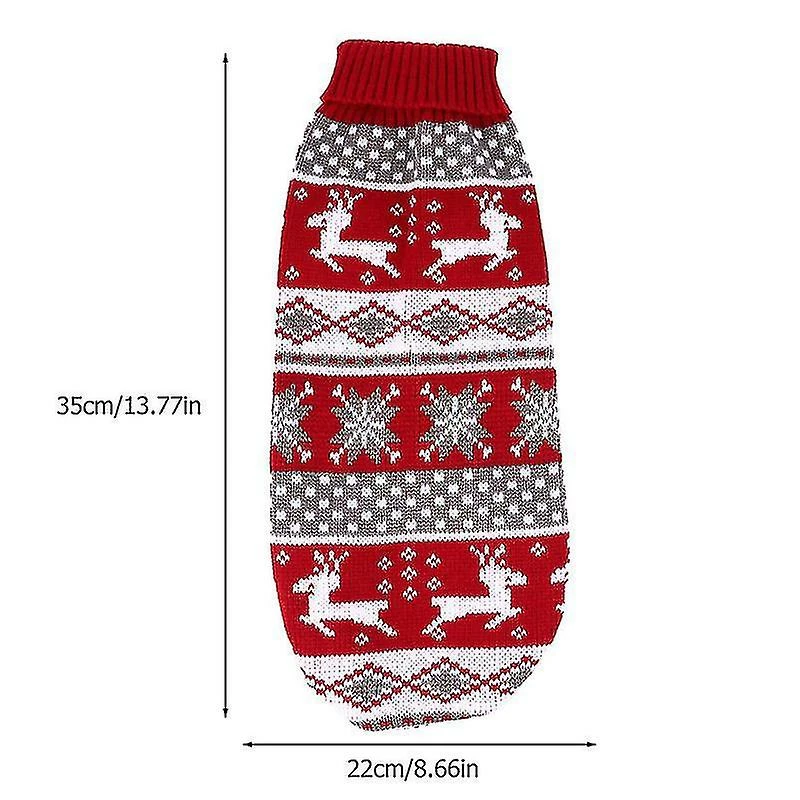 Unbranded Tflycq 2pcs Christmas Reindeer Style Pet Sweater Dog Puppy Warm Cloth With Hat 5 Unbranded Tflycq 2pcs Christmas Reindeer Style Pet Sweater Dog Puppy Warm Cloth With Hat â Image 5