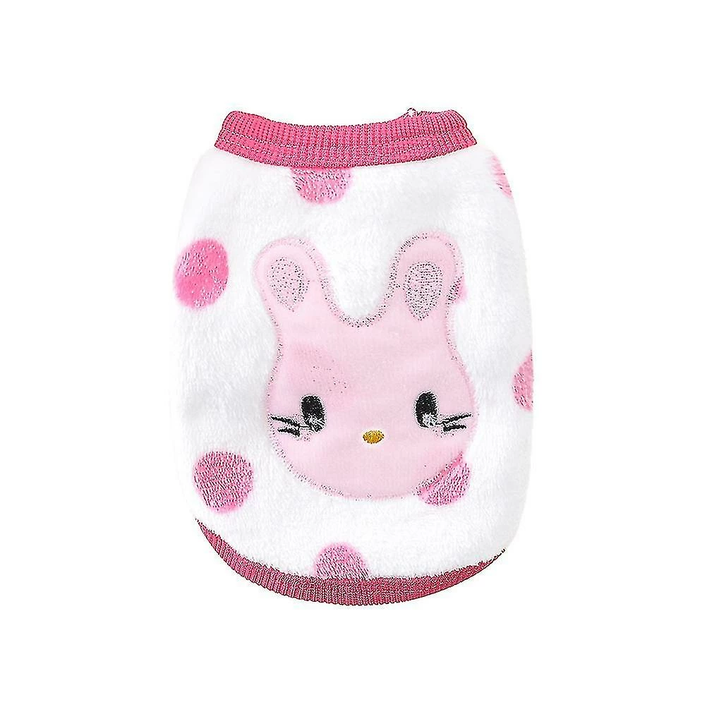 Unbranded Tflycq Winter Cartoon Puppy Vest Clothing Warm Flannel Dog Clothes For Small Dogs Chihuahua French Outfit Pet Cat T Shirt - Size L (rabbit) 2 Unbranded Tflycq Winter Cartoon Puppy Vest Clothing Warm Flannel Dog Clothes For Small Dogs Chihuahua French Outfit Pet Cat T Shirt - Size L (rabbit) – Image 2