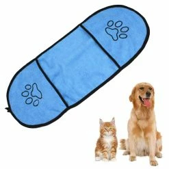 Giveuphesit Ultra Doux Microfibre Dog Towel Pet Dog Bath Serviette Avec Poches à Main Durable Lavable Super Absorbant Serviette à Séchage Rapide Pour Chats Chiens