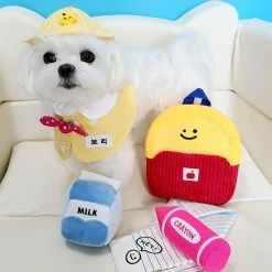 Unbranded Dog Toy Dispensing Interactive Puppy Peluche School Bag Stuffed Chew Toys Snuffle -nourriture pour chien boutique 572190173 max
