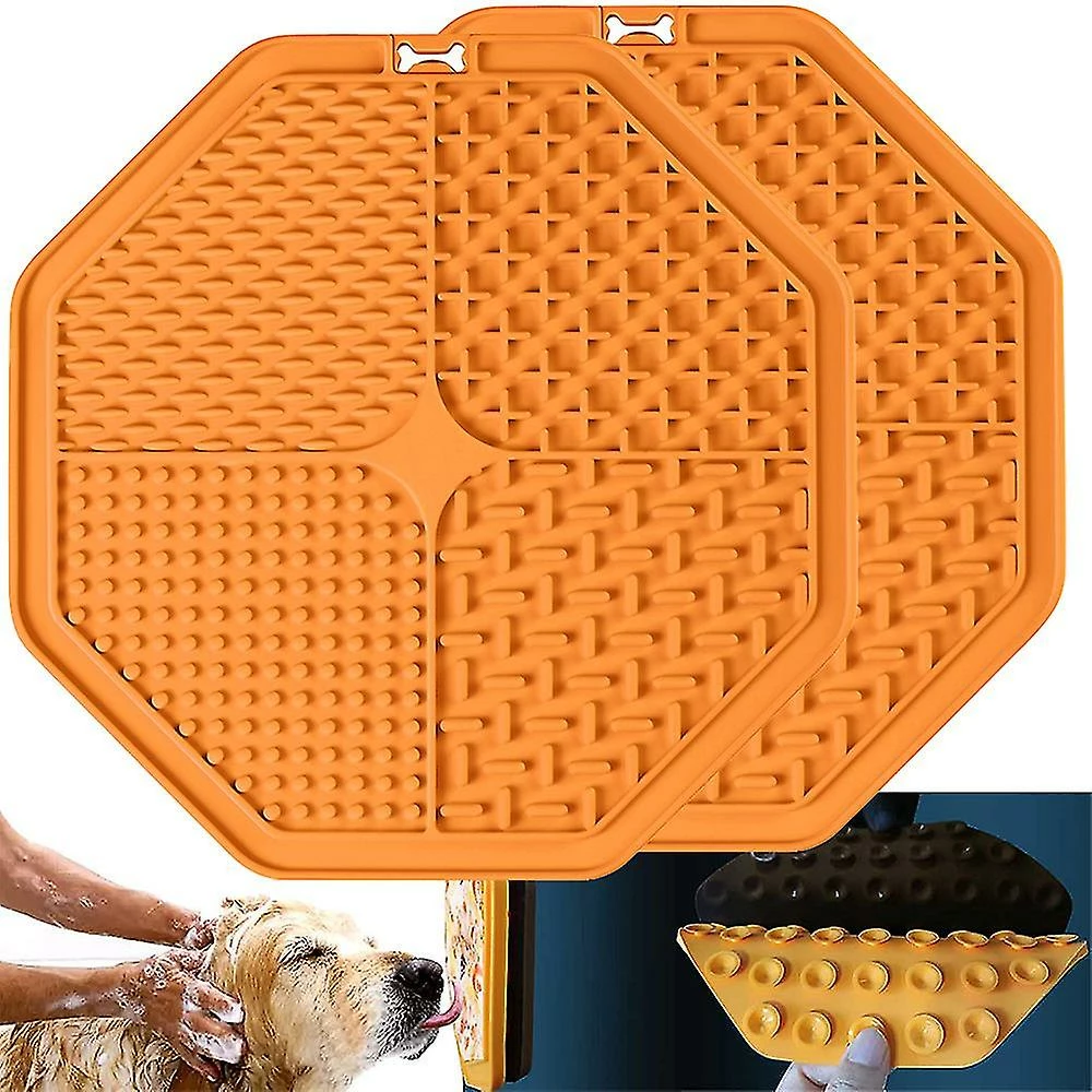 Unbranded 2 Pcs Dog Cat Lick Pad, Slow Feeder Licking Mat Pad Pour L’anxiété Du Chien Re 4 Unbranded 2 Pcs Dog Cat Lick Pad, Slow Feeder Licking Mat Pad Pour L’anxiété Du Chien Re – Image 4