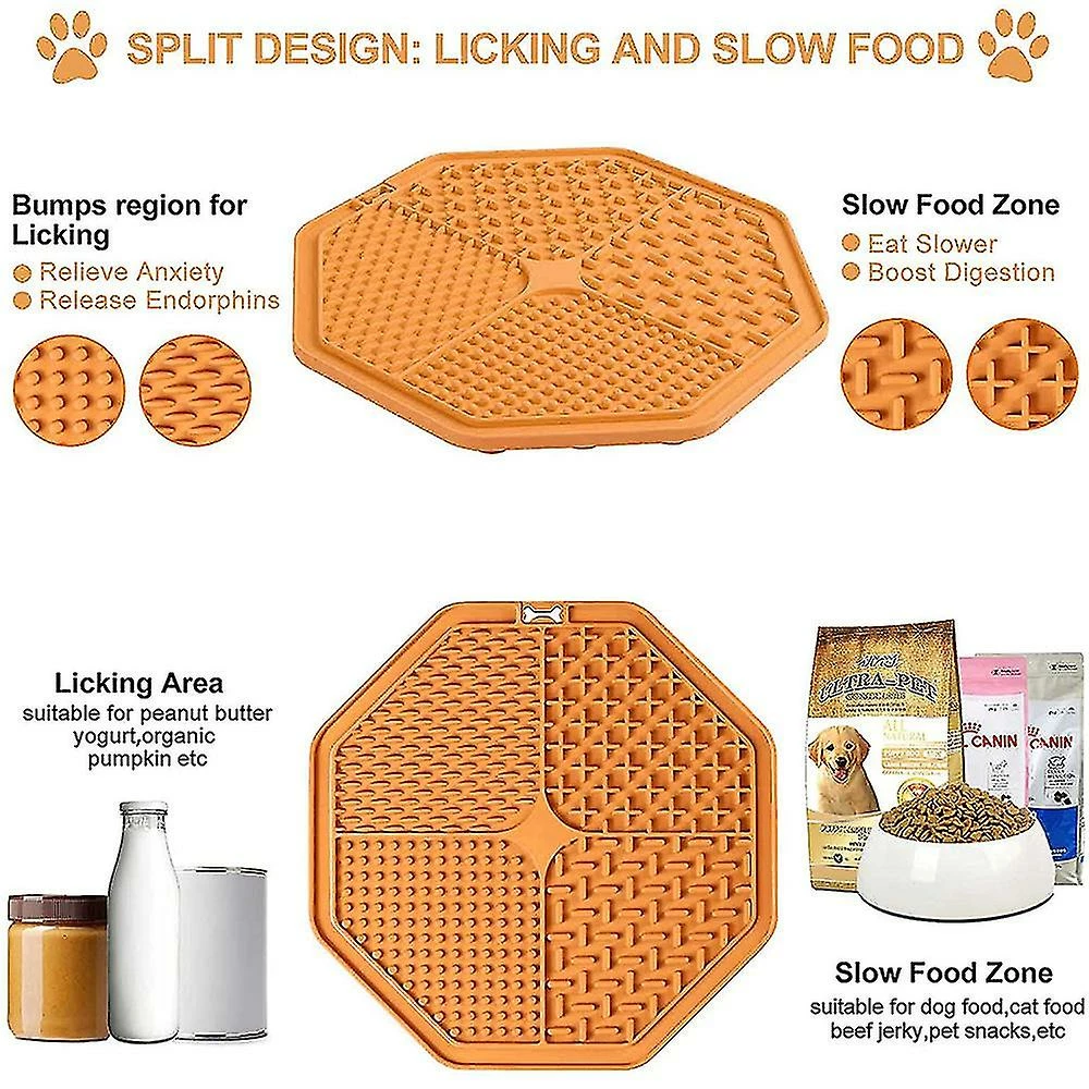 Unbranded 2 Pcs Dog Cat Lick Pad, Slow Feeder Licking Mat Pad Pour L’anxiété Du Chien Re 5 Unbranded 2 Pcs Dog Cat Lick Pad, Slow Feeder Licking Mat Pad Pour L’anxiété Du Chien Re – Image 5