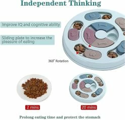 Qeen Dog Puzzle Slow Feeder Toy, Puppy Snack Distributeur Slow Feeder Bowl Dog Toy, Dog Brain Game Feeder -nourriture pour chien boutique 572861819 max