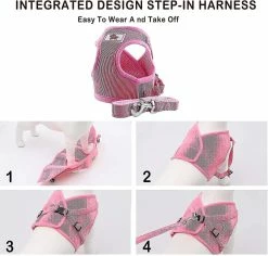 Qeen Soft Training Mesh Fabric Dog Harness Vest Harness Pour Chiot Chat Petit Animal (l,rose) -nourriture pour chien boutique 572867104 max