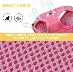 Qeen Soft Training Mesh Fabric Dog Harness Vest Harness Pour Chiot Chat Petit Animal (l,rose) -nourriture pour chien boutique 572867109 max
