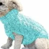 SANNE Warm Dog Cat Sweater Vêtements D’hiver Col Roulé Tricoté Chat De Compagnie Chiot Vêtements Costume Pour Petits Chiens Chats Chihuahua Tenue Vest Bleu