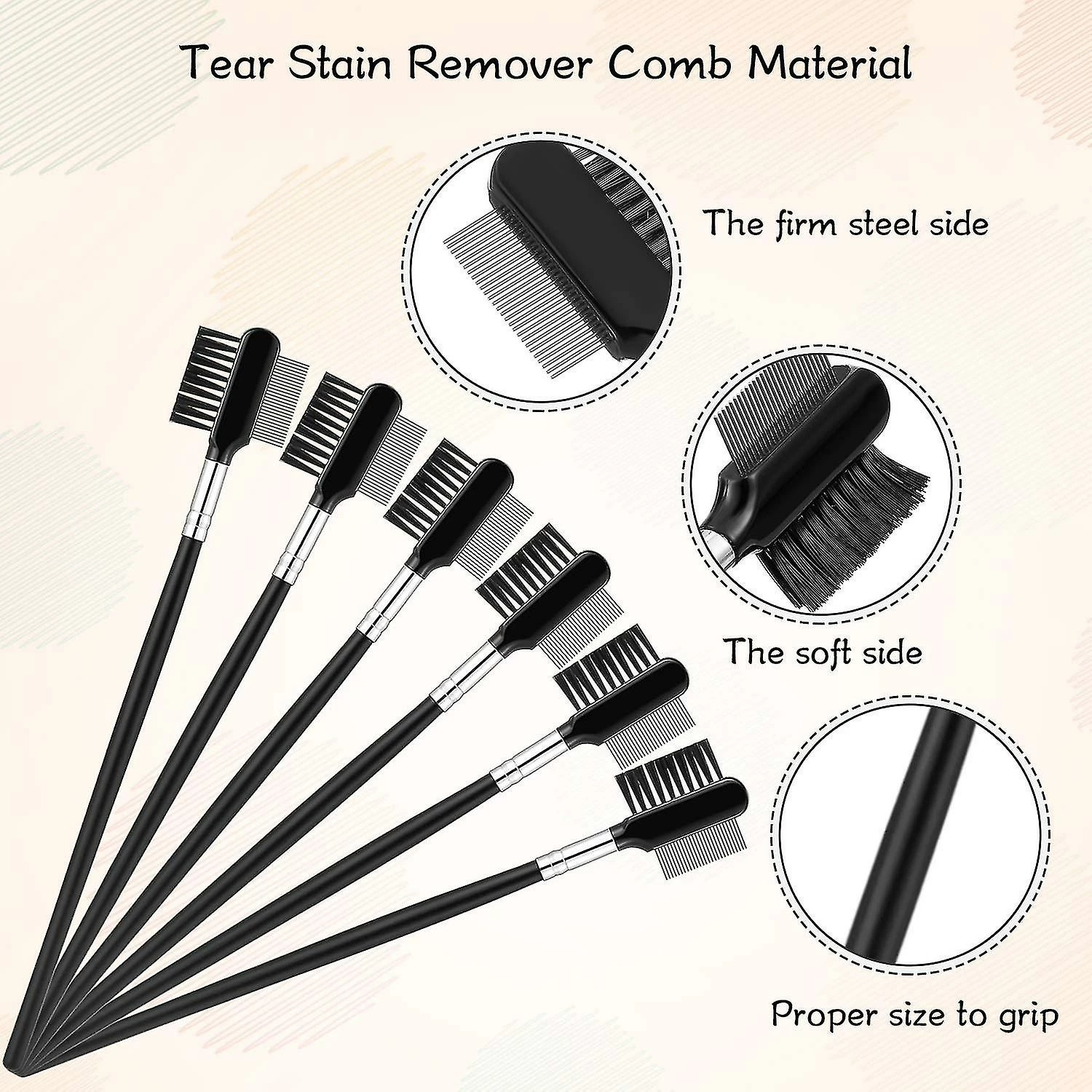 Unbranded 6pcs Dog Tear Comb Dog Eye Comb Tear Stain Remover Peigne Dog Eye Grooming Comb Double Face Pour Enlever La Croûte Et Le Mucus 4 Unbranded 6pcs Dog Tear Comb Dog Eye Comb Tear Stain Remover Peigne Dog Eye Grooming Comb Double Face Pour Enlever La Croûte Et Le Mucus – Image 4