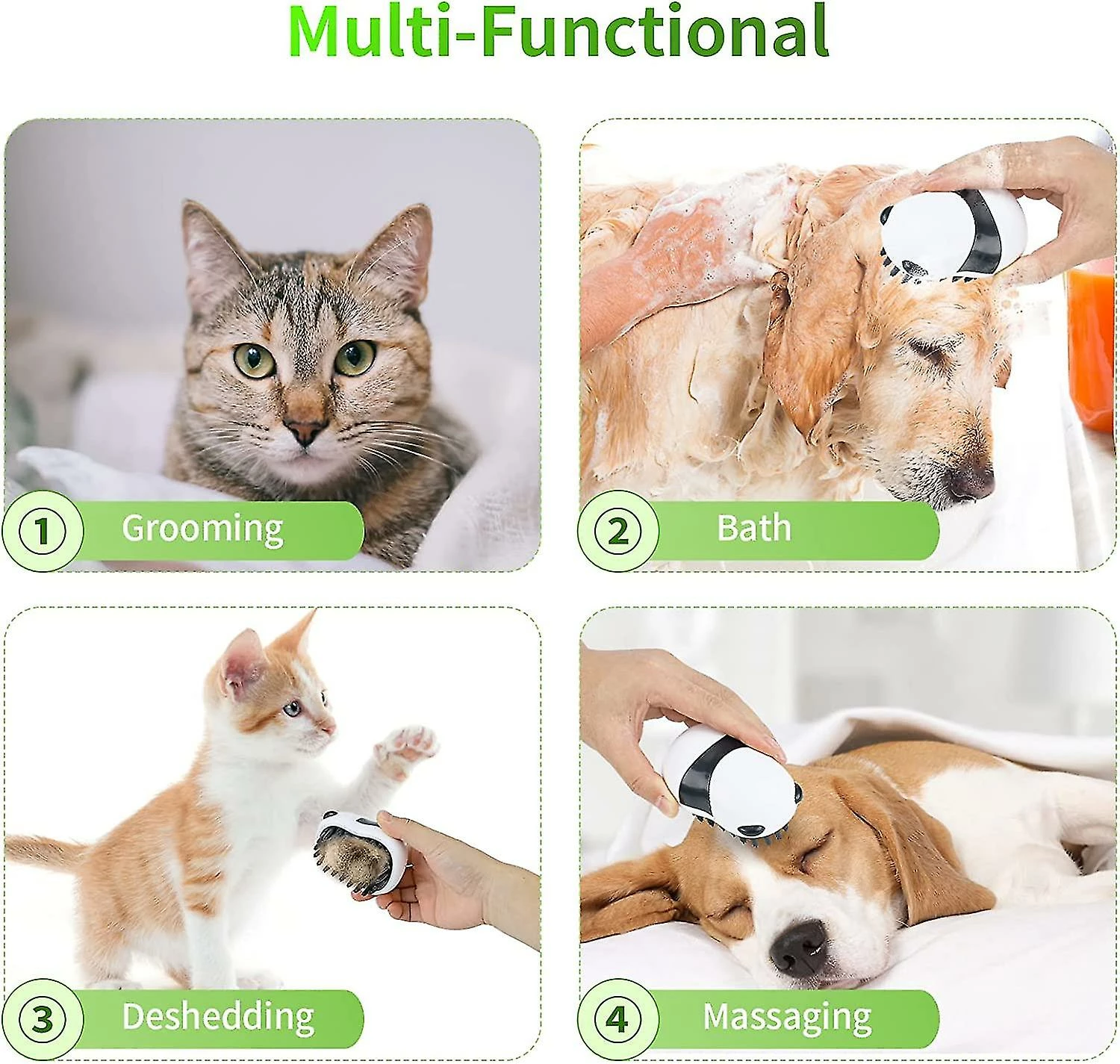 Yaqinuo 2pc Dog Cat Bath Brush, Dog Grooming Brush Wet And Dry Soft Silicone Dog Massage Brush Easy To Clean Pet Brush For Long Short Haired 5 Yaqinuo 2pc Dog Cat Bath Brush, Dog Grooming Brush Wet And Dry Soft Silicone Dog Massage Brush Easy To Clean Pet Brush For Long Short Haired – Image 5