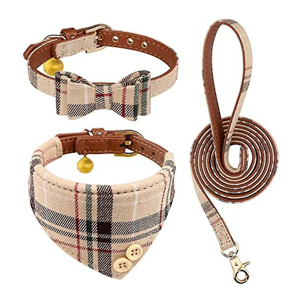 Unbranded 3pcsdog Collier Et Laisse Chien Nœud Papillon Avec Bell Dog Bandana Peau De Chien Collier Chien Chien 1 Unbranded 3pcsdog Collier Et Laisse Chien Nœud Papillon Avec Bell Dog Bandana Peau De Chien Collier Chien Chien