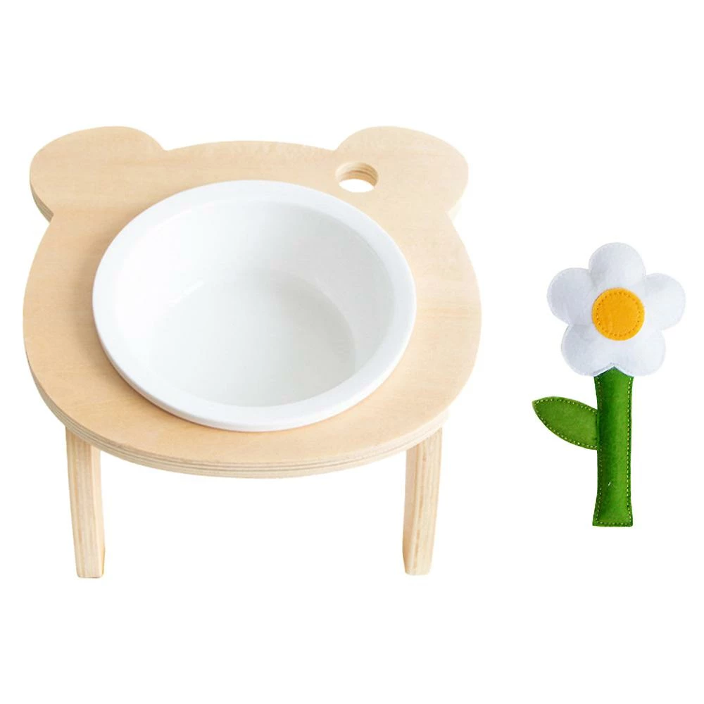 Baodan Tilt Pet Bowl Rack Dog Food Bowl Ceramic Bowl Cat Bowl Wooden Cute Flower Small Tree Bowl 1 Baodan Tilt Pet Bowl Rack Dog Food Bowl Ceramic Bowl Cat Bowl Wooden Cute Flower Small Tree Bowl