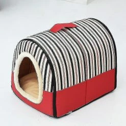 Unbranded Hmwy-dog Kennel Amovible Amp; Lavable Lit Pour Animaux De Compagnie Automne Hiver Fournitures Pour Animaux De Compagnie, Spécifications: S(rouge