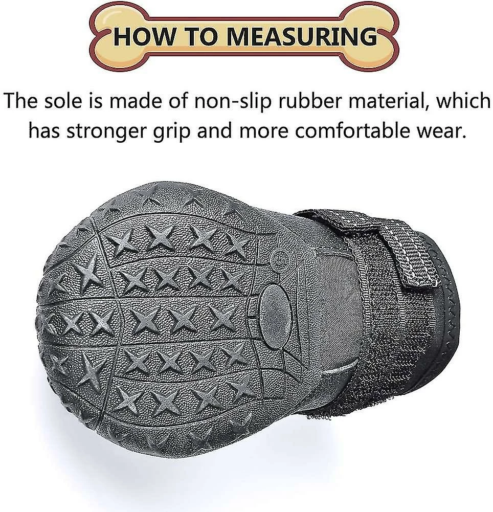 Unbranded Tflycqdog Boots,waterproof Dog Shoes,dog Booties With Reflective Rugged Anti-slip Sole And Skid-proof,outdoor Dog Shoes For Medium Dogs 4pcs 4 Unbranded Tflycqdog Boots,waterproof Dog Shoes,dog Booties With Reflective Rugged Anti-slip Sole And Skid-proof,outdoor Dog Shoes For Medium Dogs 4pcs – Image 4
