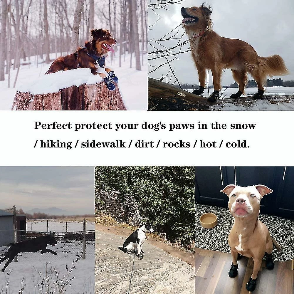 Unbranded Tflycqdog Boots,waterproof Dog Shoes,dog Booties With Reflective Rugged Anti-slip Sole And Skid-proof,outdoor Dog Shoes For Medium Dogs 4pcs 5 Unbranded Tflycqdog Boots,waterproof Dog Shoes,dog Booties With Reflective Rugged Anti-slip Sole And Skid-proof,outdoor Dog Shoes For Medium Dogs 4pcs – Image 5
