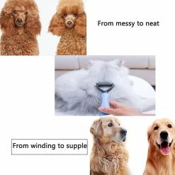 Pet Combs Brushes Peigne De Dématage De Toilettage Pour Animaux De Compagnie, Healwe Double Sides Teeth Blade Dog Undercoat -nourriture pour chien boutique 588998661 max