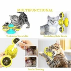 Unbranded Interactif Pet Dog Cat Toy Windmill Whirling Turntable Teasing Tickle Puzzle Toy(Vert) -nourriture pour chien boutique 589635147 max