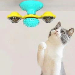 Unbranded Interactif Pet Dog Cat Toy Windmill Whirling Turntable Teasing Tickle Puzzle Toy(Vert) -nourriture pour chien boutique 589635171 max