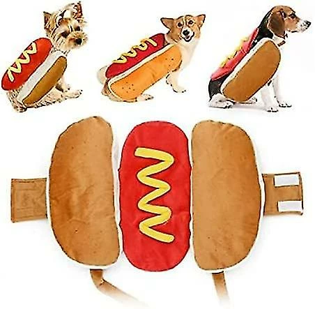 Mryenc Hot Dog Design Pet Costume, Drôle De Sweat à Capuche Chaud Pour Chiens Et Chats Halloween Christmas Apparel Cosplay 1 Mryenc Hot Dog Design Pet Costume, Drôle De Sweat à Capuche Chaud Pour Chiens Et Chats Halloween Christmas Apparel Cosplay