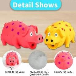 Unbranded Latex Polka Dot Globlet Pig Dog Toy, Couleurs Assorties -nourriture pour chien boutique 595182891 max