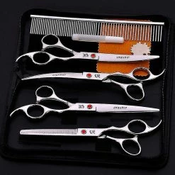 Unbranded 7 Pouces En Acier Inoxydable Pet Dog Grooming Scissors Dog Hair Thinning Shear Sharp Edge Pet Ciseaux Pour Chiens Ensemble D’outils De Coupe -nourriture pour chien boutique 595187157 max