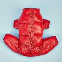 Hua Hui Tg-cl06 Solid Color Pet Dog Coat Imperméable Winter Puppy Outwear Costumes - Rouge / Taille 18 -nourriture pour chien boutique 595566577 max