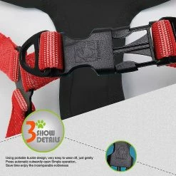 Hua Hui Turelove Best Front Range Dog Harness 3m Gilet Réfléchissant Pour Animaux De Compagnie - Taille: S, Noir / Rouge -nourriture pour chien boutique 595570900 max