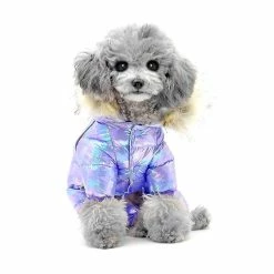 Unbrand Tg-cl061 Pet Dog Colorful Laser Hoodie Coat Imperméable Winter Puppy Outwear Costumes - Violet / Taille 12 -nourriture pour chien boutique 595591295 max