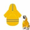 Unbranded Pu Bande Réfléchissante Pet Dog Safety Imperméable Imperméable Léger Poncho Hoodedl