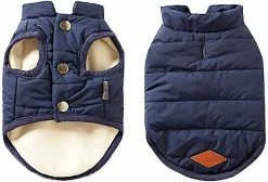 Unbranded Blue L Dog Manteau D’hiver Set Dog Warm Winter Jacket Doublé Manteau Français Bulldog Karin Dog Dress Vest -nourriture pour chien boutique 596736660 max