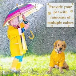 Unbranded Pu Bande Réfléchissante Pet Dog Safety Imperméable Imperméable Léger Poncho Hoodedl -nourriture pour chien boutique 596736699 max