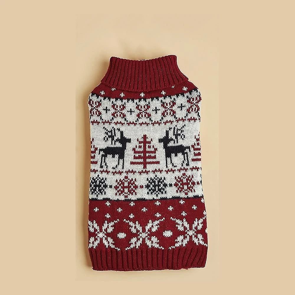 Unbranded Pet Vintage Holiday Dog Sweaters, Dog Reindeer Holiday Pet Clothes Sweater For Dogs Puppy Kitten Cats, Classic Red, Automne Hiver Chaud Tricot De Noël 5 Unbranded Pet Vintage Holiday Dog Sweaters, Dog Reindeer Holiday Pet Clothes Sweater For Dogs Puppy Kitten Cats, Classic Red, Automne Hiver Chaud Tricot De Noël – Image 5