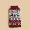 Unbranded Pet Vintage Holiday Dog Sweaters, Dog Reindeer Holiday Pet Clothes Sweater For Dogs Puppy Kitten Cats, Classic Red, Automne Hiver Chaud Tricot De Noël