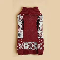 Unbranded Pet Vintage Holiday Dog Sweaters, Dog Reindeer Holiday Pet Clothes Sweater For Dogs Puppy Kitten Cats, Classic Red, Automne Hiver Chaud Tricot De Noël -nourriture pour chien boutique 596736932 max