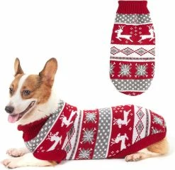 Unbranded Dog Christmas Sweater Mignon Renne Flocon De Neige Tricot Pull Pet Holiday Cloth Doux Chaud Col Roulé Tricot Chiot Pet Chat Automne Et Hiver Vêtements (1 P 9 Unbranded Dog Christmas Sweater Mignon Renne Flocon De Neige Tricot Pull Pet Holiday Cloth Doux Chaud Col Roulé Tricot Chiot Pet Chat Automne Et Hiver Vêtements (1 P -nourriture pour chien boutique 596737361 max