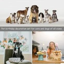 Unbranded Party Dog Decorative Animal Hat Party Decorative Hat Animal Accessories Triangle Scarf Party Dog Accessories Bowknot, Décoration D’anniversaire (bleu) -nourriture pour chien boutique 596737810 max