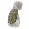 Unbranded Basic Sleeveless Striped Dog T-shirt 94% Coton Pet Clothing Doux Respirant Chien Été Chemise Petite Taille Chat Chien Vêtements (l Jaune)