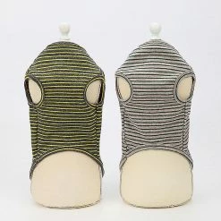 Unbranded Basic Sleeveless Striped Dog T-shirt 94% Coton Pet Clothing Doux Respirant Chien Été Chemise Petite Taille Chat Chien Vêtements (l Jaune) -nourriture pour chien boutique 596738807 max