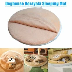 Unbranded Peluche Ronde Dorayaki Shape Dog Sleeping Mat Couverture Confortable Pour Chien Ménager Neuf -nourriture pour chien boutique 597123083 max