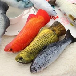 Unbranded 1pc Ificial Fish Peluch Pet Cat Puppy Dog Toys Sleeping Toy Cat Mint Catnip Toys Tooth Grinding & Training Pet Toy Supplies -nourriture pour chien boutique 603487254 max