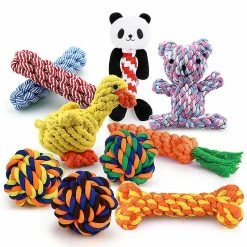 Unbranded 1pcs Morsure Résistant Pet Dog Chew Jouets Pour Petits Chiens Nettoyage Dents Chiot Cat Corde Nœud Boule Jouet Jouer Mascotas Cessoires -nourriture pour chien boutique 603495195 max