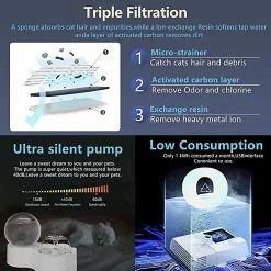 Unbranded New Cat Water Fountain Pet Dog Mute Drinking Bowl Avec Capteur De Mouvement Distributeur Automatique D’eau Circulant Filtres Feeder -nourriture pour chien boutique 607774214 max