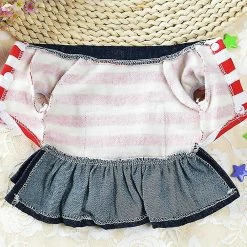 Unbranded Denim Dog Dress Striped Dog Bib Winter Autumn Cowboy Clothes For Pet Dog Re -nourriture pour chien boutique 609743115 max