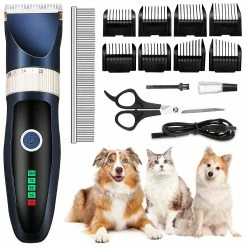 Loffity Pro Silent Pet Hair Grooming Clipper Trimmer Shaver Dog Electric Shaver Set Uk