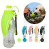 Unbranded 580ml Portable Pet Dog Bouteille D’eau Soft Silicone Leaf Design Travel Dog Bowl Outdoor Pet Water Dispenser