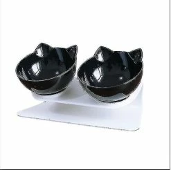 Unbranded Bol De Nourriture Antidérapant Avec Support Cat Dog Water Bowl Détachable Pet Feedin